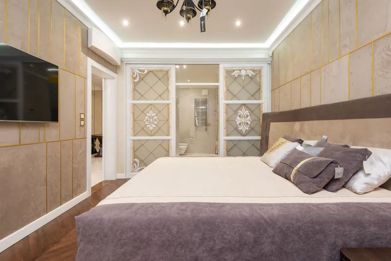 Illustrative stock image for an example listing: Primary bedroom of 3-Bedroom Duplex in Ortaköy