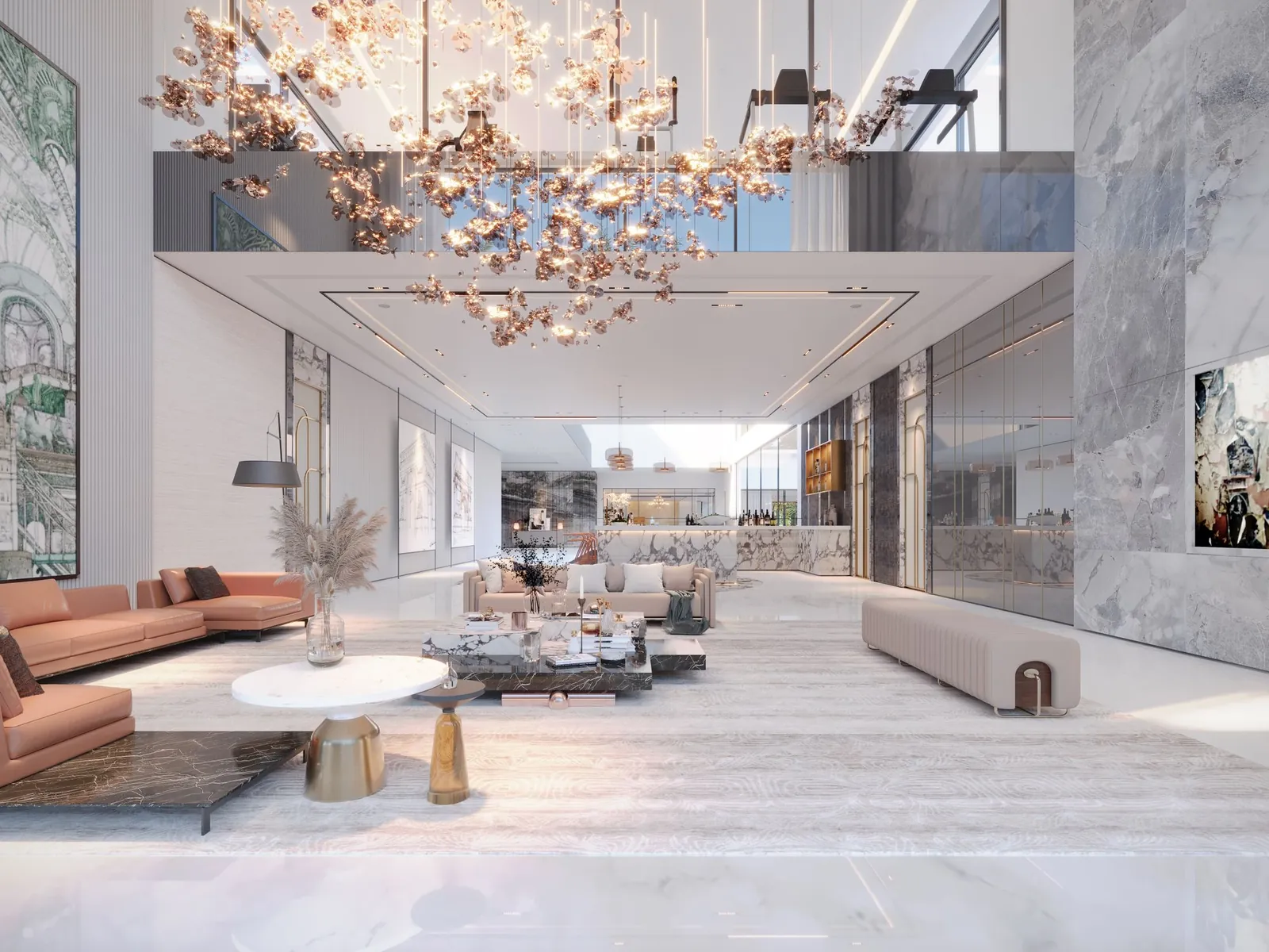 Illustrative stock image for an example listing: Main living area of 3-Bedroom Penthouse in Fenerbahçe