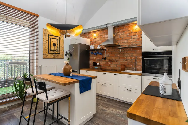 Illustrative stock image for an example listing: Kitchen and dining area of 3-Bedroom Penthouse in Teşvikiye