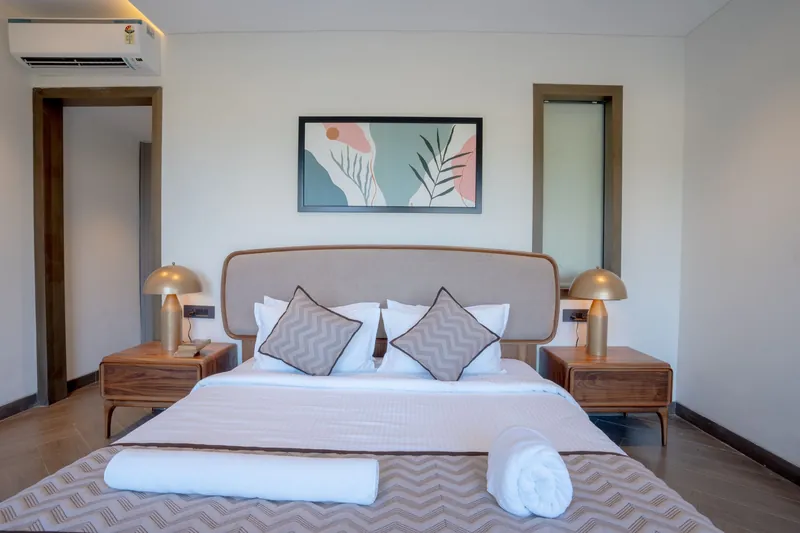 Illustrative stock image for an example listing: Primary bedroom of 1-Bedroom Apartment in Galata