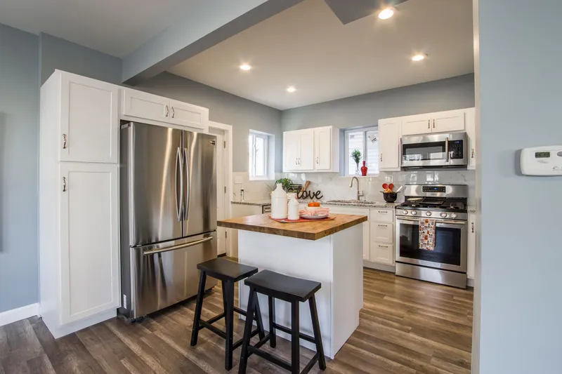 Illustrative stock image for an example listing: Kitchen and dining area of 2-Bedroom Apartment in Maslak