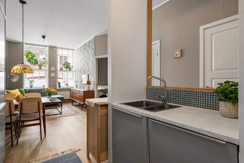 Illustrative stock image for an example listing: Kitchen and dining area of 4-Bedroom Apartment in Yeşilköy