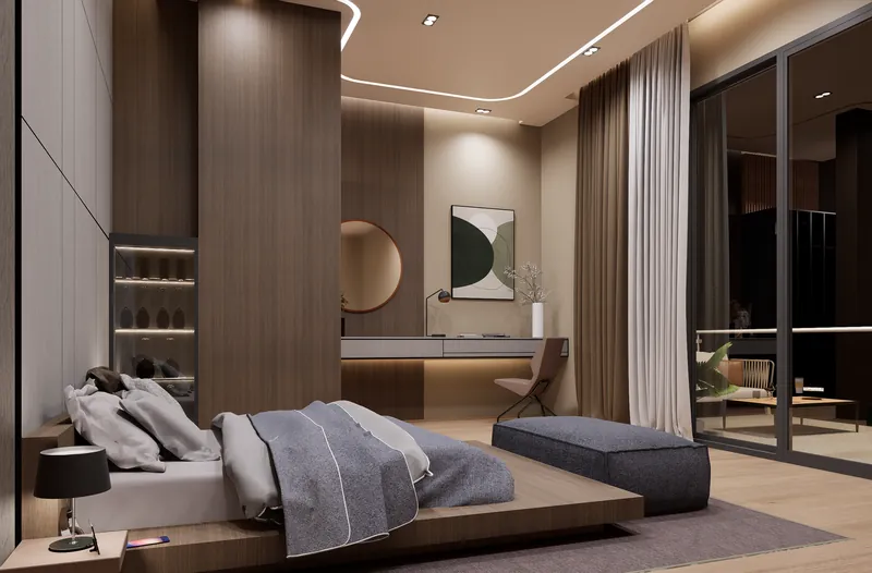 Illustrative stock image for an example listing: Primary bedroom of 2-Bedroom Apartment in Balat