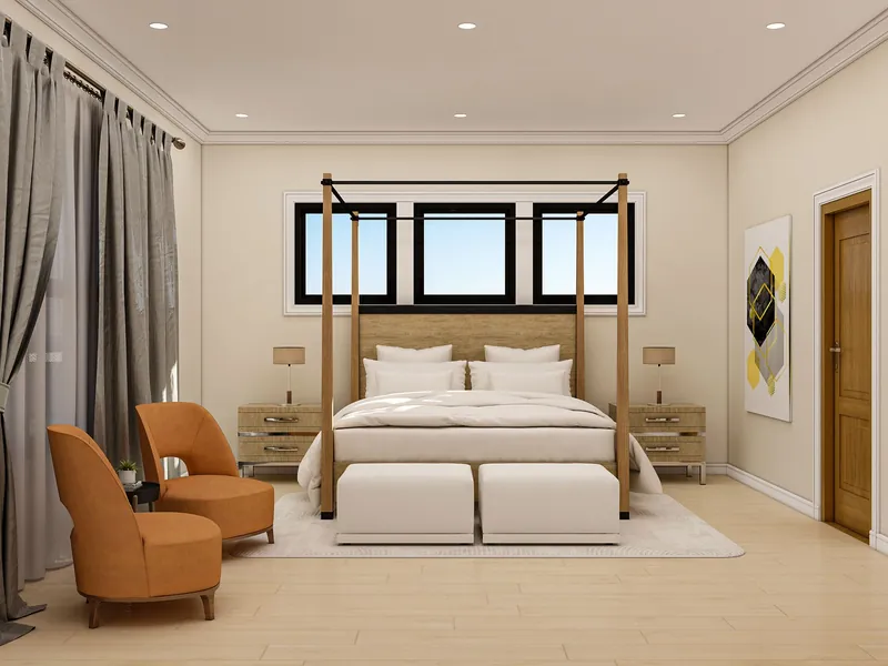 Illustrative stock image for an example listing: Primary bedroom of 2-Bedroom Apartment in Kocamustafapaşa